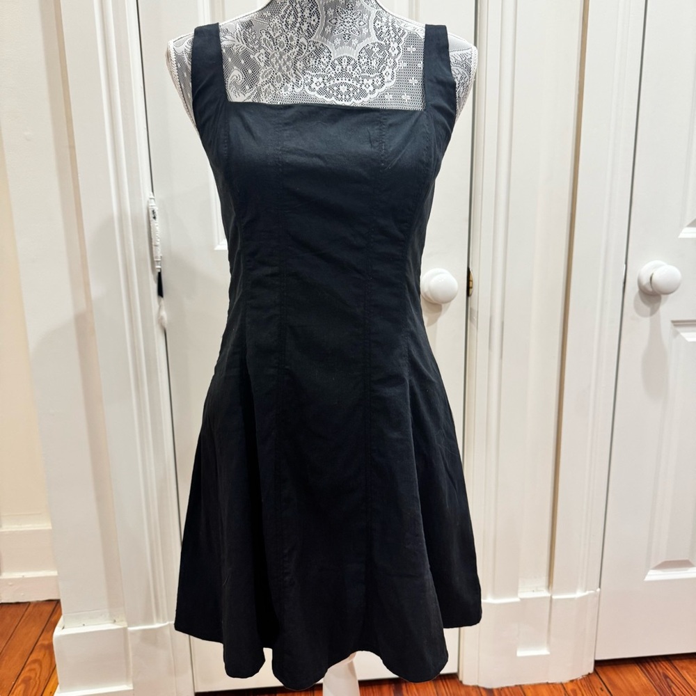 Abercrombie & Fitch Cotton Classic Black Mini Dress With Adjustable Straps Sz. M